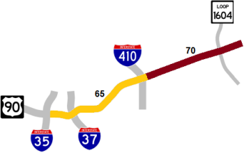I-10 East speed limit map