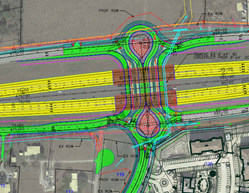 Engel Rd. proposed 'dogbone' interchange schematic
