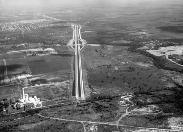 Loop 410 over the WW White Road area looking northeast ca. 1964