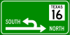 SH 16 RCUT sign