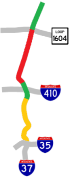 US 281N traffic map