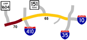 US 90W speed limit map