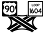 US 90/Loop 1604 interchange