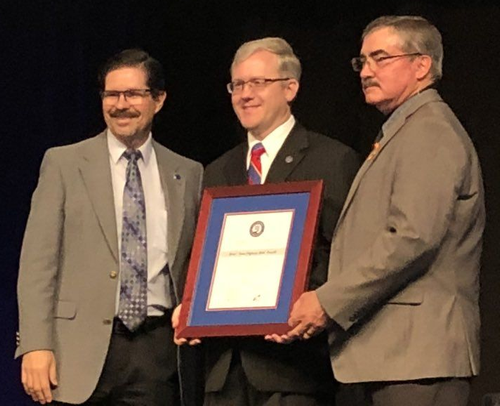 Road Hand award presentation