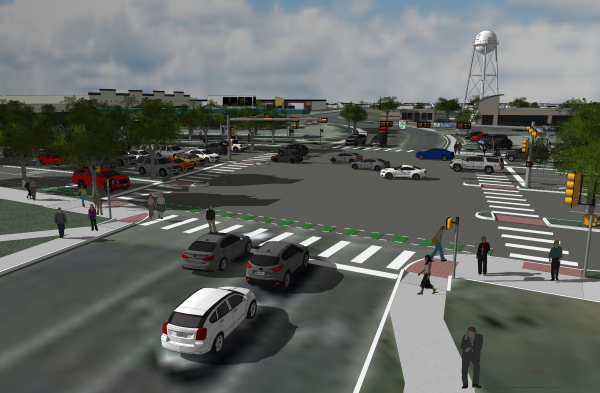 Boulevard/flyover rendering