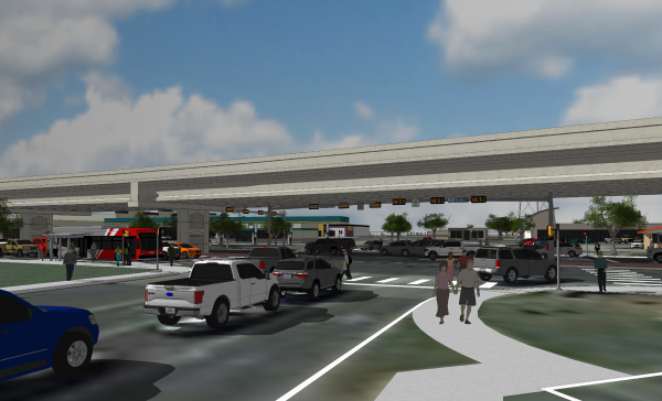 Boulevard/flyover rendering