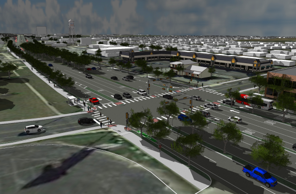 Boulevard/flyover rendering