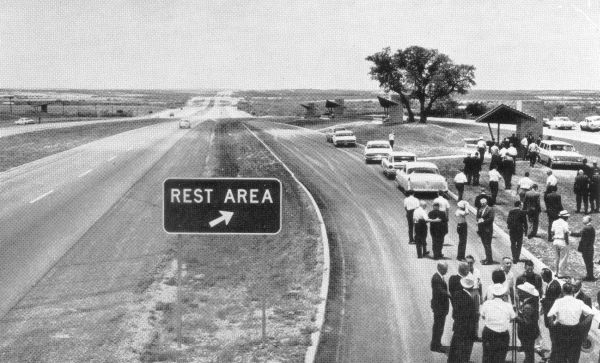 Opening ceremony for rest area near FM 1518 in 1963