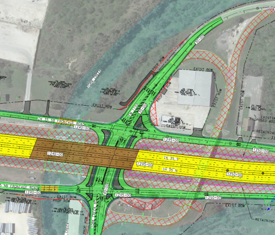 FM 1102/York Creek Rd. intersection schematic