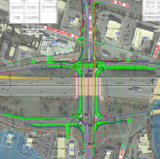 FM 725 intersection schematic