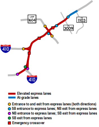 I-35 NEX access map