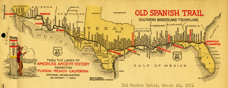 Map of Old Spanish Trail