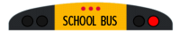 School buses flashers