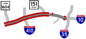 I-10 access roads map
