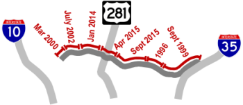 Wurzbach Pkwy history map